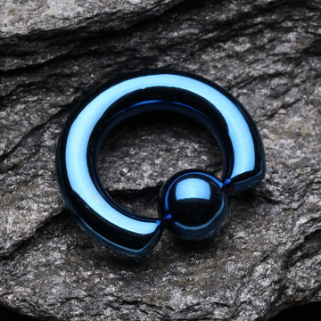 Colorline PVD Steel Captive Bead Ring-Blue
